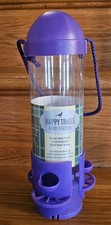 Heath Bird Feeder Purple Happy Trails Holds 1.5 Mixed Seed 3 Ports NEW