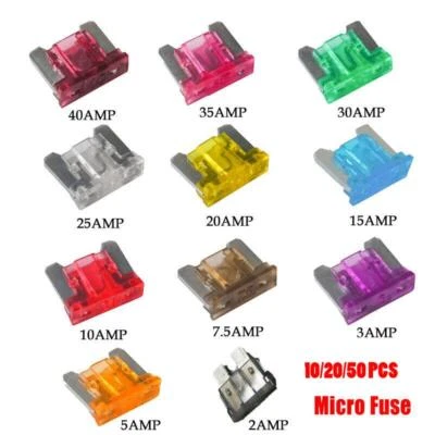 Profile Mini (Micro) Blade Fuses (5A-40A) - Pack of 10/20/50 Car Van