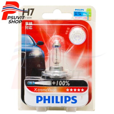 Philips X-treme Vison H7 12V55W Headlight Bulb +100% Beam Performance
