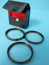 Vivitar Close-Up Lens Coated No.1, 2, 4  52mm Filter Set with Leather Case