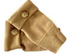 FINGERLESS GLOVES CAMEL BROWN 100 MERINO WOOL S - M - L SMALL - MEDIUM - LARGE