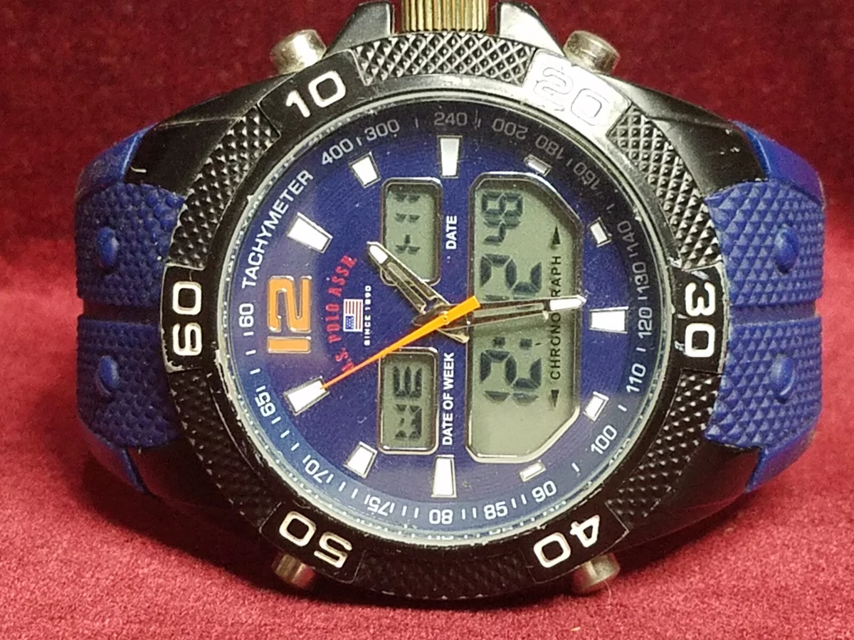 Dual time analog best sale watch