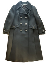 Vintage Wabi Creation de Paris Frontfixiet Black Wool Coat M Mary Tyler Moore