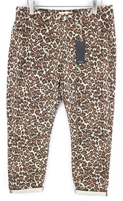 MAISON SCOTCH Damen Jeans W32/L32 Gepard Muster Slim Bandit Tapered Baumwolle *