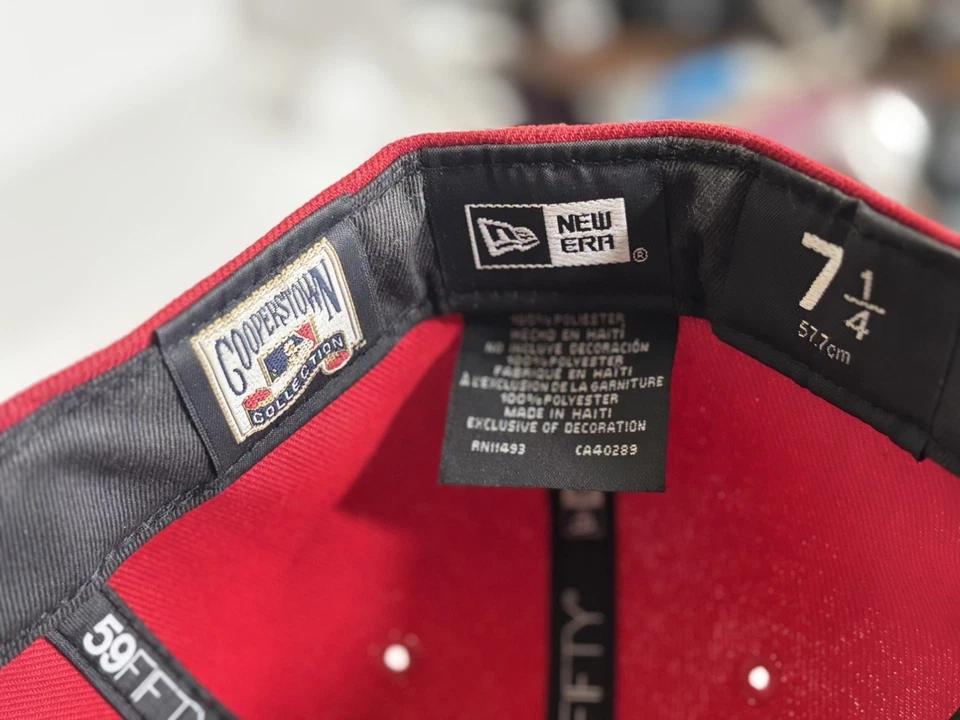 Paquete de 7 1/4 sombreros exclusivo de los Cardenales de San Luis de la década 1996 ASG visera verde rara Foto 3 de 4