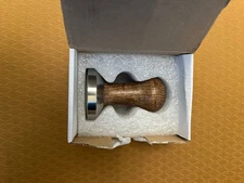 Metallurgica Motta Wood and Steel Espresso Tamper - Convex - 58mm - Ash Wood