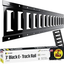 E Track Tie Down Rail Kit 3' 2 Pack for Garages, Vans, Trailers, 2-pack 3 Ft