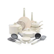 GreenLife Soft Grip 16 Piece Cookware Set, Non-Toxic PFAS-Free Ceramic Nonsti...