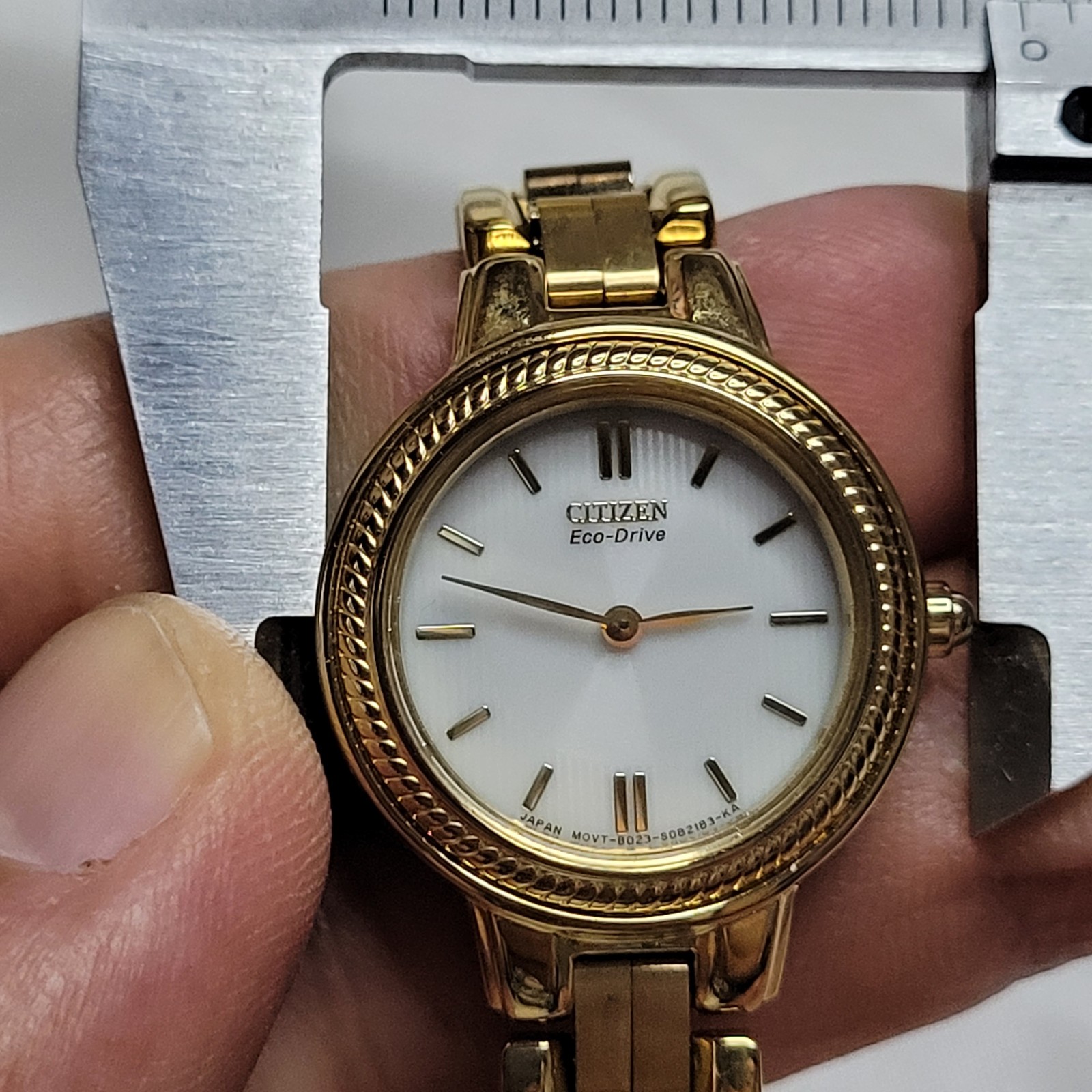 Citizen Kii Eco-Drive B023 Solar Gold-Tone Rope Bezel… - Gem