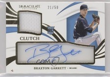 2021 Immaculate Clearly Clutch Rookie Materials 21/50 Braxton Garrett Auto 1cc0