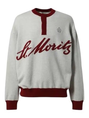 Bally 6302921 Men's St Moritz Cashmere Silver Birch Sweater MSRP $2093