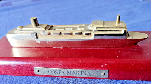 Sehr selten: VINTAGE Modell COSTA MARINA 35 Jahre echt Messing Kreuzfahrtschiff - Bild 3 von 5