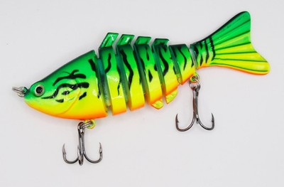 1 Angelköder Multi Jointed Realistischer Hecht Raubfisch Spinner Schwimmköder