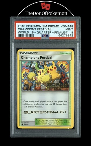 Champions Festival #SM148 SM Black Star Promo Pokemon 2018 PSA 9 - Quarter Final