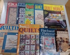 Mixed Lot of 9 Vintage Quilting Magazines Quilt World/Quilters/Stitch N Sew