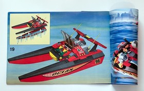 Vintage Lego City Harbor Speedboat 7244 100 % Complete Set w/Instructions