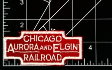 Chicago Aurora & Elgin Railroad Embroidered Patch Red/White
