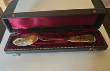 Hochzeitsl&ouml;ffel Silber 800 L&auml;nge 21,2cm um 1900 G.Stjohanser in Orig.Schatulle