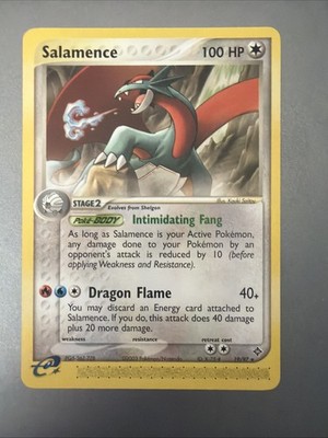 2003 - Salamence - 19/97 - Pokemon - EX Dragon - E-Reader - Vintage - Non Holo