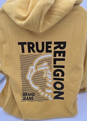 True Religion Buddha Hoodie Spicy Mustard Size Small New With Tags