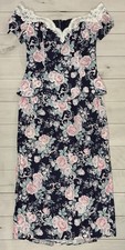 Jessica McClintock Bridal Dress Floral Lace Feminine Cottage Wedding Modest 10