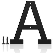 5" Metal House Numbers for Outside and Mailbox, Weatherproof Black Address Si...