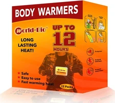WORLD-BIO Body Warmers for Cold Weather, Heat Warmer Patch 5.1'' X 3.7'', Red 