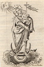 Kopergravure IMMACULATA CONCEPTIO B. MARIA. C.  VAN MERLEN