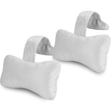 Keoltuo Hot Tub Pillow 2-Pack  Bath for Headrest  Universal Spa Gray
