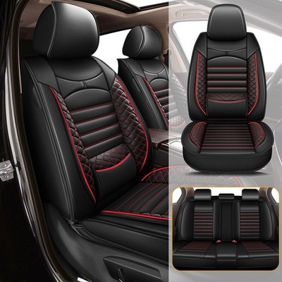 Car 5-Seat Covers Faux Leather Front Rear Full Set For Chevy Equinox 2011-2026