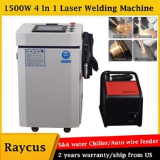 Raycus 1500W Fiber laser Welding Machine Cleaning Cutting Machine S&A Chiller US