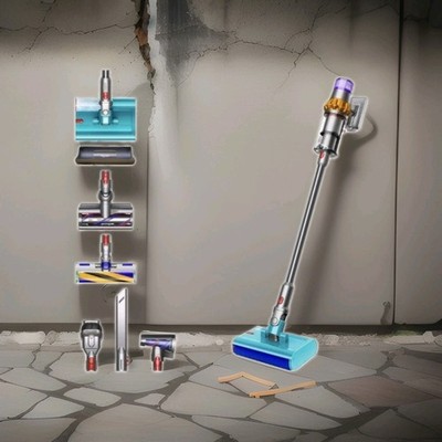 Dyson V15s Detect Submarine Akku-Staubsauger - Nickel Satin Gelb/Glanz Nickel