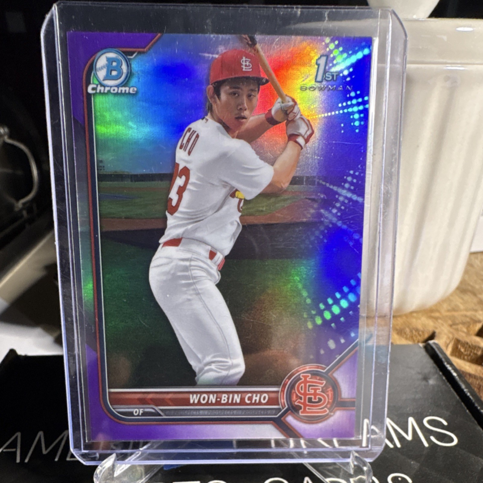 Topps 2022 Bowman Chrome Won-Bin Cho BCP-154 Cardinals Purple Refractor /250