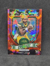 2021 Panini Prizm Draft Picks Trey Lance #164 Crusade Red Cracked Ice Rookie NM
