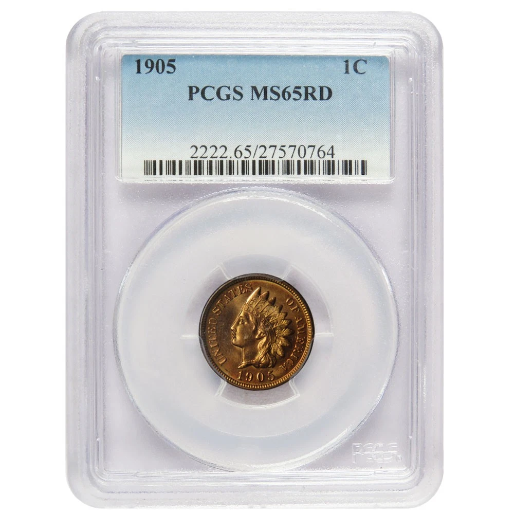MS 65 Graded 1905 Year Indian Head Small Cents (1859-1909) for