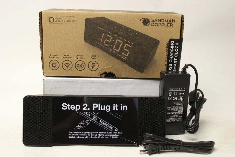 Sandman Doppler Alexa Reloj Despertador Inteligente Radio SND-D1K Palo Alto Innovación NUEVO Foto 2 de 4