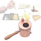 Copper Beeswax Melting Pot Wooden Handle, Furnaces DIY for Candle Melting