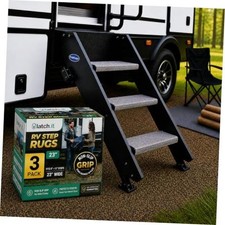 RV Step Covers 3 Pack 23-inch Wide 3-Pack 23" Wide - Straight Step Grey