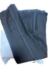 New Men's Black Tuxedo Pants PR 50 Waist 48 100 Wool with Satin Stripe - 31