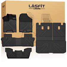 Floor Mats Cargo Liner With Backrest Mat For Honda Pilot 2016-2022 Tpe Black Mat