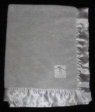 Little Giraffe All Gray Plush Baby Blanket 2021 Satin Trim 30x35