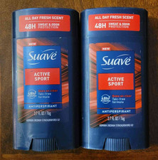 2 Suave Active Sport Men  s Antiperspirant Deodorant Bergamot  Wood Scent 48hr