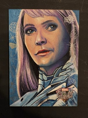 2016 Marvel Gems 1/1 Artist Sketch Card Rescue Gwyneth Paltrow BY CRABB UD