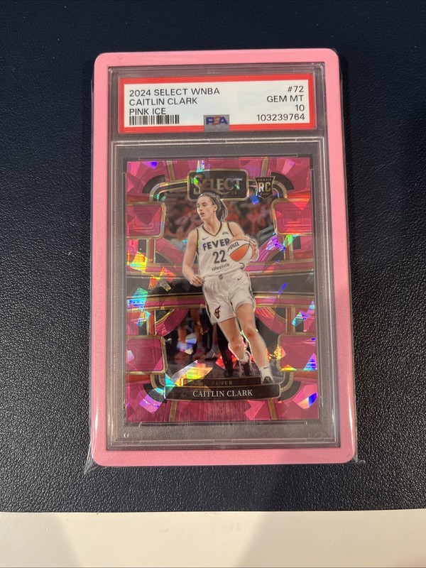 2024 Select WNBA Caitlin Clark Pink Ice #72 PSA 10 Rookie RC Fever