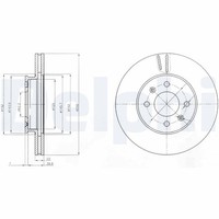2X Bremsscheibe Delphi BG4096 FüR RIO Hyundai KIA PBT PB JB MC Accent I20 1 3 2
