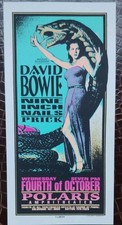 David Bowie - Nine Inch Nails Handbill by Mark Arminski From 1995 Columbus Ohio