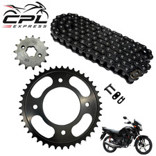 HONDA CB125F 2021-2026 ' GEAR UP ' CHAIN & SPROCKET SET BLACK