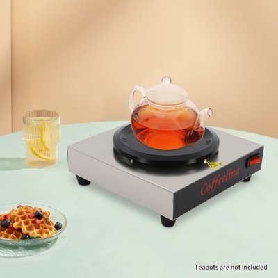 80W Commercial Coffee ， Tea Warmer Portable Single Burner Decanter Warmer Plate