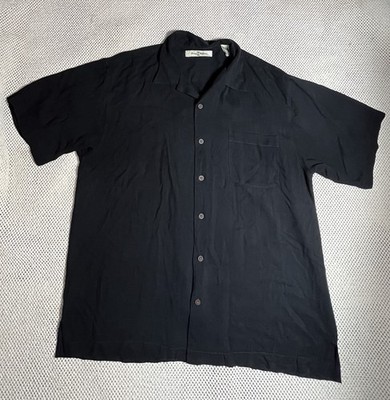 Men's Tommy Bahama Special collection Rum Fellas BlackCamp shirt Size L