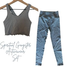 Spiritual Gangster Workout Set Amor Shimmer Tank Top  Love Sculpt Legging, XS/S